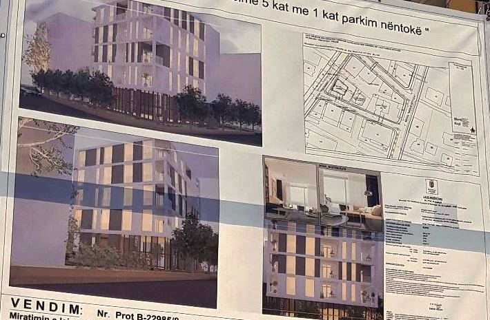 Godine banimi dhe sherbime 5 kat me 1 kat parkim nentoke, Rruga Tish Dahia